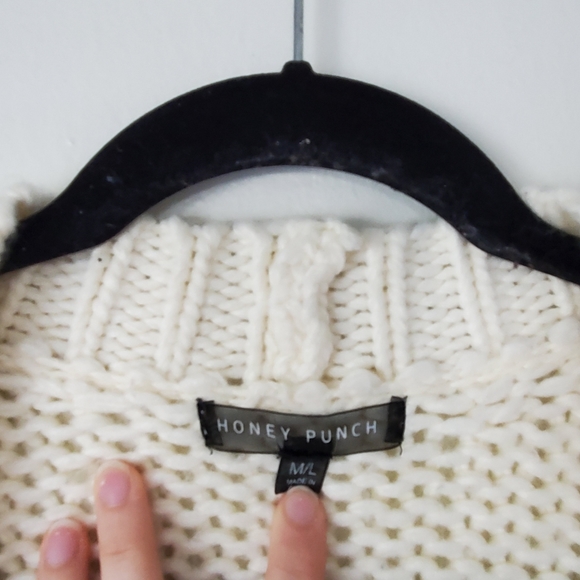 Honey Punch Cream Knit Cardigan - Picture 8 of 13